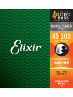 ELIXIR 14087 NANOWEB 45-105 Extra Long Žice za bas gitaru