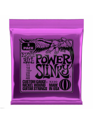 ERNIE BALL 3220 POWER SLINKY 3 PACK 11-48 Žice za električnu gitaru