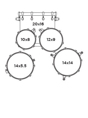 MAPEX AR504SVOZ Akustični bubnjevi set